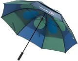 Gustbuster Pro Series 58 Ladies Umbrella Navy/Green Style 5 Rubber Handle