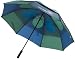 Gustbuster Pro Series 58 Ladies Umbrella Navy/Green Style 5 Rubber Handle