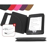 DURAGADGET`s elegante, schwarze Schutzh�lle im Buch Stil + USB-Premium EU/DE Ladestecker - ma�gefertigt - f�r den Amazon Kindle TOUCH und TOUCH 3Gvon "DURAGADGET"
