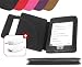 DURAGADGET Housse Etui Noir de Luxe en Cuir V�ritable style livre pour le Nouveau Lecteur de Livre Electronique Amazon Kindle TOUCH (derni�re / nouvelle g�n�ration, 2012), WIFI & 3G, �cran tactile 6" (15 cm), affichage E-Ink + Chargeur Secteur Bonus