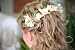 Wallmonkeys Peel and Stick Wall Decals - Brides Hair with Flowers - Removable Graphic