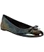 Gucci black patent horsebit bow flats