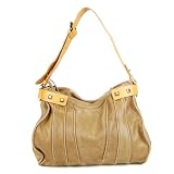 NICOLI Italian Designer Shoulder Bag Handbag in Camel or Brown Leather