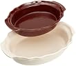 Esprit de Cuisine by Appolia Oval 2 Piece Bakeware Set, Cream