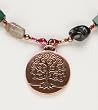 Necklace - Tree of Life, Copper and Gemstone Beads
