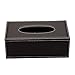 HOMETEK Luxury PU Leather Rectangular Tissue Box Holder Cover Case Tray Pumping for Home Office Car Automotive Brown