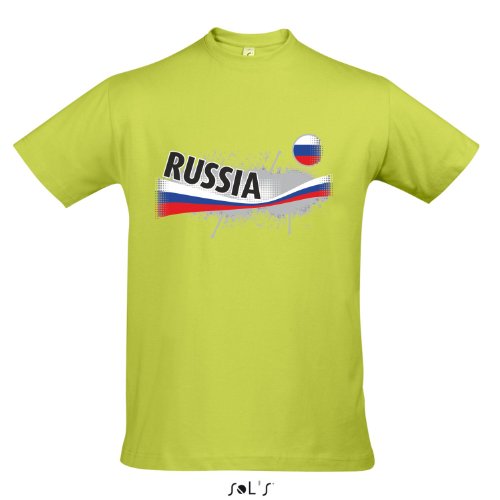 Fanshirt Herren RUSSIA, Russland Ländershirt EM / WM Trikot S-XXL , Apple green , M