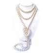 HinsonGayle 8.5-9.5mm White Baroque Pearl Rope Necklace 82 Inches