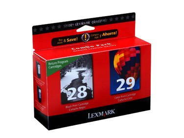 Lexmark #28/#29 Combo Pack contains redundant nozzles help ensure consistent print quality