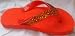 All Products : Girl, 8" Orange Glittery Flip Flops, Great Summer Beach Accessory