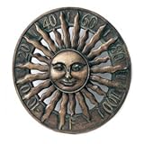 Sun Outdoor Thermometers by Hen Feathers with Bronze Sun