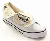 LEVI'S Boys HORSE High/Low Shoe White Canvas