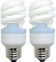GE 75409-6 10-Watt CFL Spiral Reveal Light Bulb, 40-Watt Output, 6-Pack