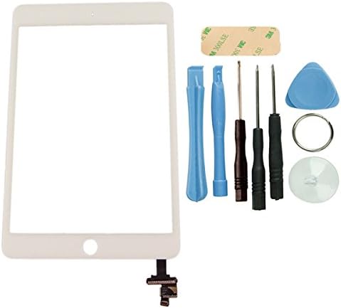 iPatshop for iPad mini 3 Touch Screen Complete Digitizer with IC Connector Assembly + Free Advanced Customization Tools (White)