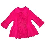 Mack & Co. Front Ruffle Fleece Coat