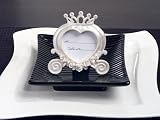 Heart Shaped Wedding Coach Place Card Frame Pearl White - Baby Shower Gifts & Wedding Favors