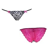 Rene Rofe Back To Lace Bikinis w/Animal Print and Bows