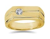 0.25 ctw Men's Diamond Ring in 14K Yellow Gold