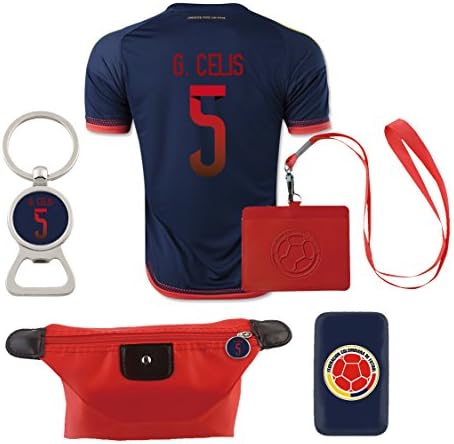 #5 G. Celis (6 in 1 Combo) Colombia Away Match Soccer Adult Jersey COPA 2016