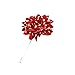 Generic Men's Accessories Lapel Daisy Flower Handmade Pin Red & White Dot
