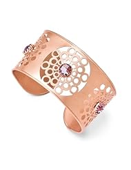 Leslies Sterling Silver and Rose Gold plated with Amethyst Cuff Bangle