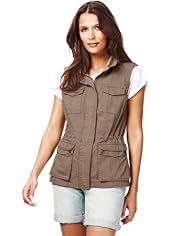 Indigo Collection Pure Cotton Studded Gilet