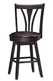 24"H Swivel Counter Height Stool Espresso Finish