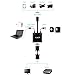 J&D Gold Plated Micro HDMI to VGA with Audio Adapter Cable Converter (Black, Adapter with Audio)