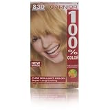 Garnier 100% Color Pure Brilliant Color Super Long-Lasting Deep Conditioning Gel-Creme Color 830 Medium Golden Blonde