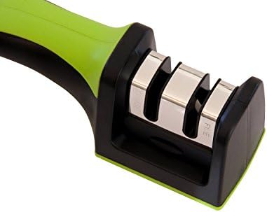 Kitchen Knife Sharpener - 2 Stage Sharpening System for Knives- 100% Unconditional Guarantee-green