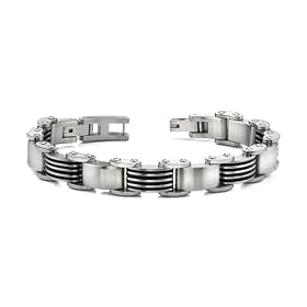 Rugged and Heavy Stainless Steel Mens Link Bracelet