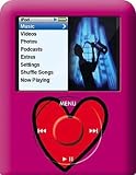 Heart Design Apple iPod nano 3G (3rd Generation) 4GB/ 8GB Hard Case iJacket - Shock Absorbent Hard Protective Faceplate Cover + FREE Belt Clip Holster + FREE Lanyard + FREE Screen Protector