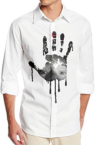 The Blair Witch Projects VINCEIE Men's Fashion Long Sleeve Dress Shirt - SizeXL White