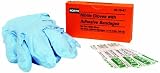 North by Honeywell 021641 100% Nitrile Gloves, Medical Grade, 1 pair with adhesive bandages per unit