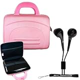 Sony DVPFX950 9-Inch Portable DVD Player Hard Nylon Traveling Case + Includes a eBigValue (TM) Determination Hand Strap Key Chain + Includes a Crystal Clear High Quality HD Noise Filter Earbuds Earphones Headphones 3.5mm Jack