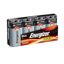 Energizer Max Alkaline 9 Volt, 4-Count