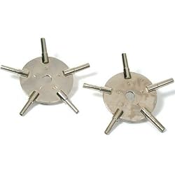 10 Pocket Watch Keys 5-Prong Winding Tools