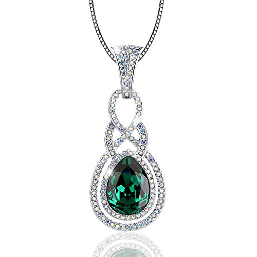 Osiana White Gold Plated Fashion Pendant Necklace Crystal From Swarovski Elements 18