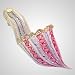 Murano Glass Pink & Blue Sandal