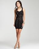 bebe Open Stitch Lace Lining Dress