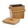 RSVP 4.5 Quart Square Bamboo Compost Pail