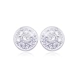 Sterling Silver Round Cubic Zirconia Stud Earrings