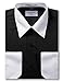 IDARBI Men's Two Tone Long Sleeve French Convertible Button Down Dress Shirt