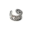 Sun and Moon Sterling Silver Spiral Decoration Ear Cuff