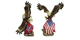 American and Rebel Flag Eagle Book Ends