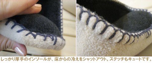 フリースルームシューズ ナポレオン マルーンレッド/～24cm（レディースサイズ）