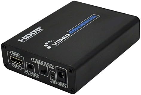 AnZebra HDMI to Composite 3RCA AV S-Video R/L Audio Video Converter Adapter Upscaler Support 720P/1080P with RCA/S-video Cable for PC Laptop Xbox PS3 TV STB VHS VCR Camera Blue-Ray DVD