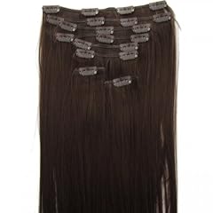 Clip In Extensions Set 60 cm - 100 % Kanekalon -Haarverl�ngerungsset - Farbe #4 braun