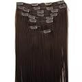 Clip In Extensions Set 60 cm - 100 % Kanekalon -Haarverl�ngerungsset - Farbe #4 braun