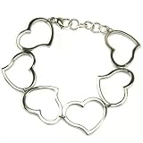 Stainless Steel 316 Heart Charm Bracelet Polished Finish by Bucasi